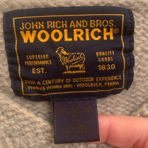 ✨WOOLRICH Vintage 90s Gray Wool Ram & Sheep Sweater Size XL - Picture 2 of 12